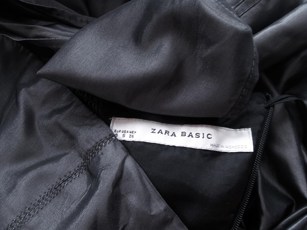 ZARA BASIC Rozmiar S Odkryte Ramiona Sukienka Sweterkowa Bezrękawnik Do Kolan