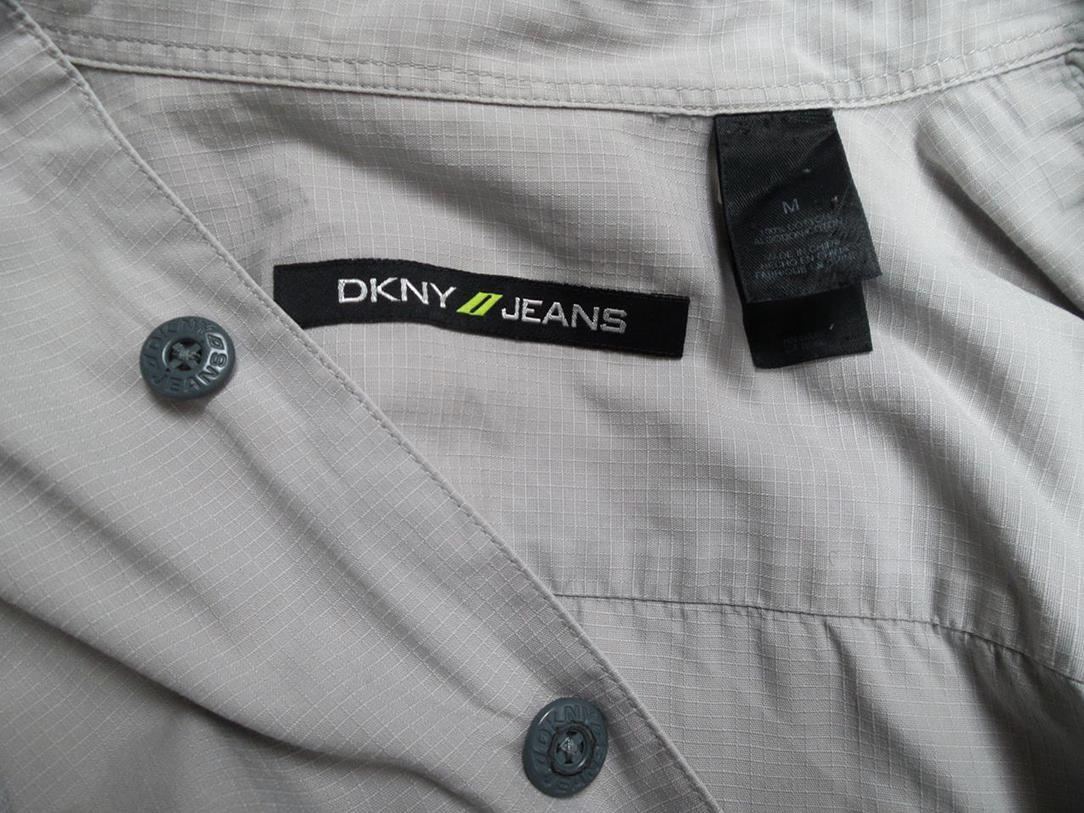 Dkny Rozmiar M Kołnierz Męska Koszula Casual Krótki rękaw Materiał Bawełna 100%