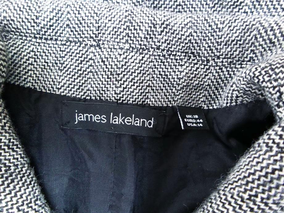 JAMES LAKELAND Rozmiar 44 Kołnierz Żakiet z zapięciem Długi rękaw Materiał Wełna