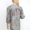 InWear Rozmiar 36 Kolor Brązowy Paisley Split Crew Neck Tunika Bluzka Rękaw 3/4