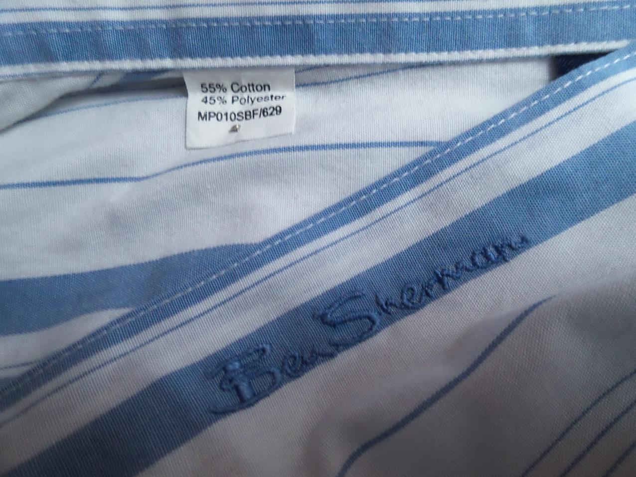 BEN SHERMAN Rozmiar L Kołnierz Męska Koszula Casual Krótki rękaw Materiał Bawełna