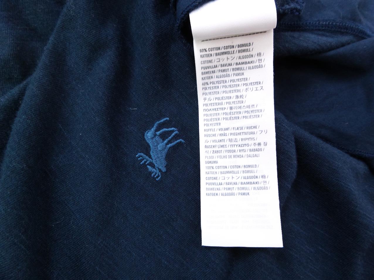 ABERCROMBIE & FITCH Rozmiar S Kolor Granatowy Crew Neck T-Shirt Krótki rękaw Materiał Bawełna