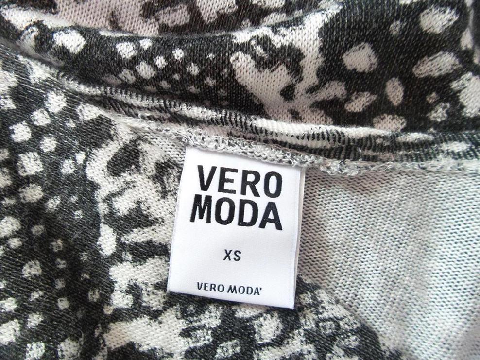 Vero moda Rozmiar XS Kolor Szary W serek Długi Otwarty Kardigan Długi rękaw Materiał Wiskoza Cienka dzianina