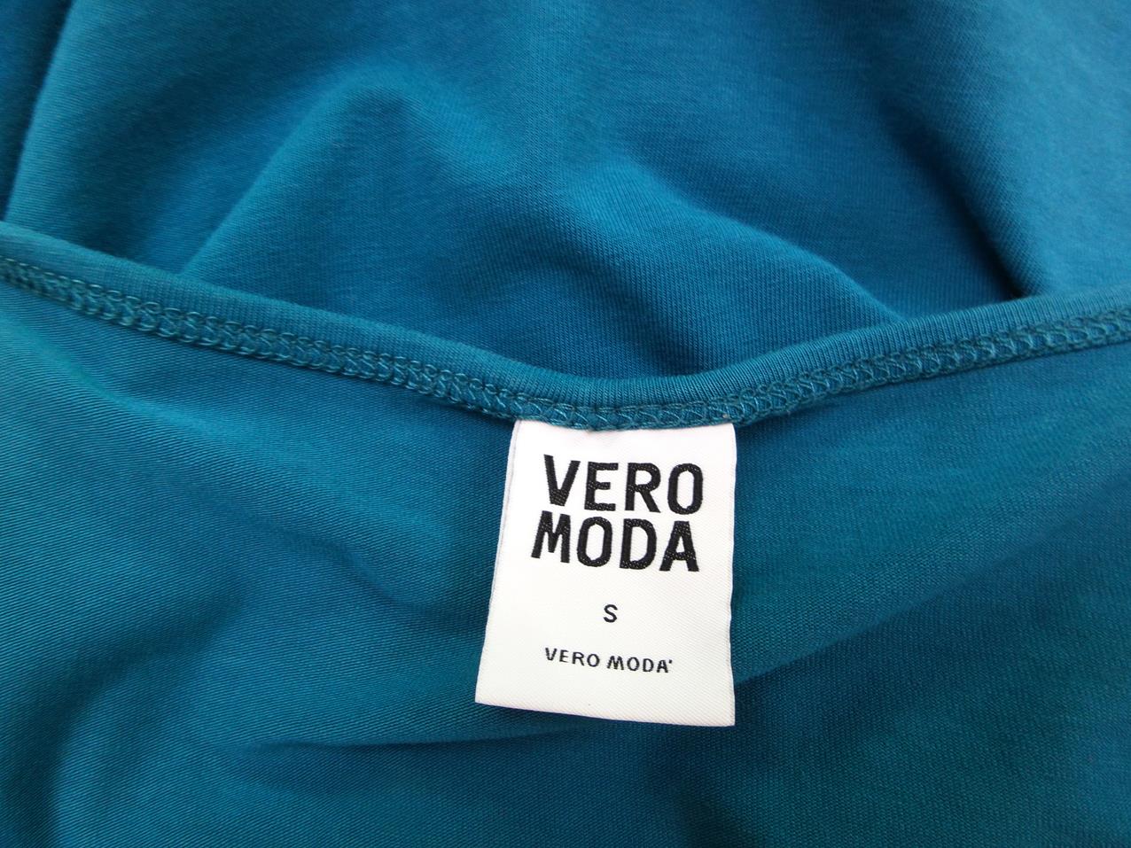 Vero moda Rozmiar S Kolor Niebieski W łódkę Tunika Bluzka Długi rękaw