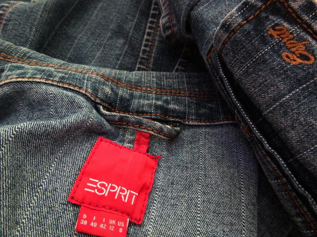 Esprit Rozmiar 38 Kolor Granatowy Kurtka Jeansowa Długi rękaw Materiał Bawełna