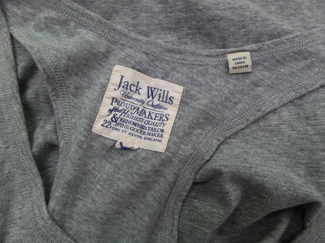 Jack Wills Rozmiar 10 (38) Kolor Szary Dekolt U Bluzka Bezrękawnik Materiał Bawełna