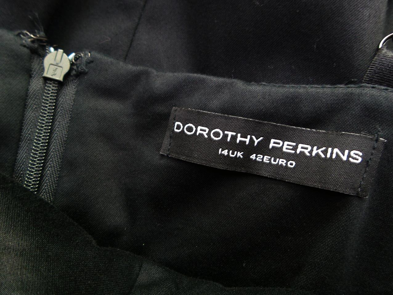 Dorothy perkins Rozmiar 42 Kolor Czarny Dekolt Serce Sukienka Ołówkowa Bezrękawnik Midi Materiał Bawełna