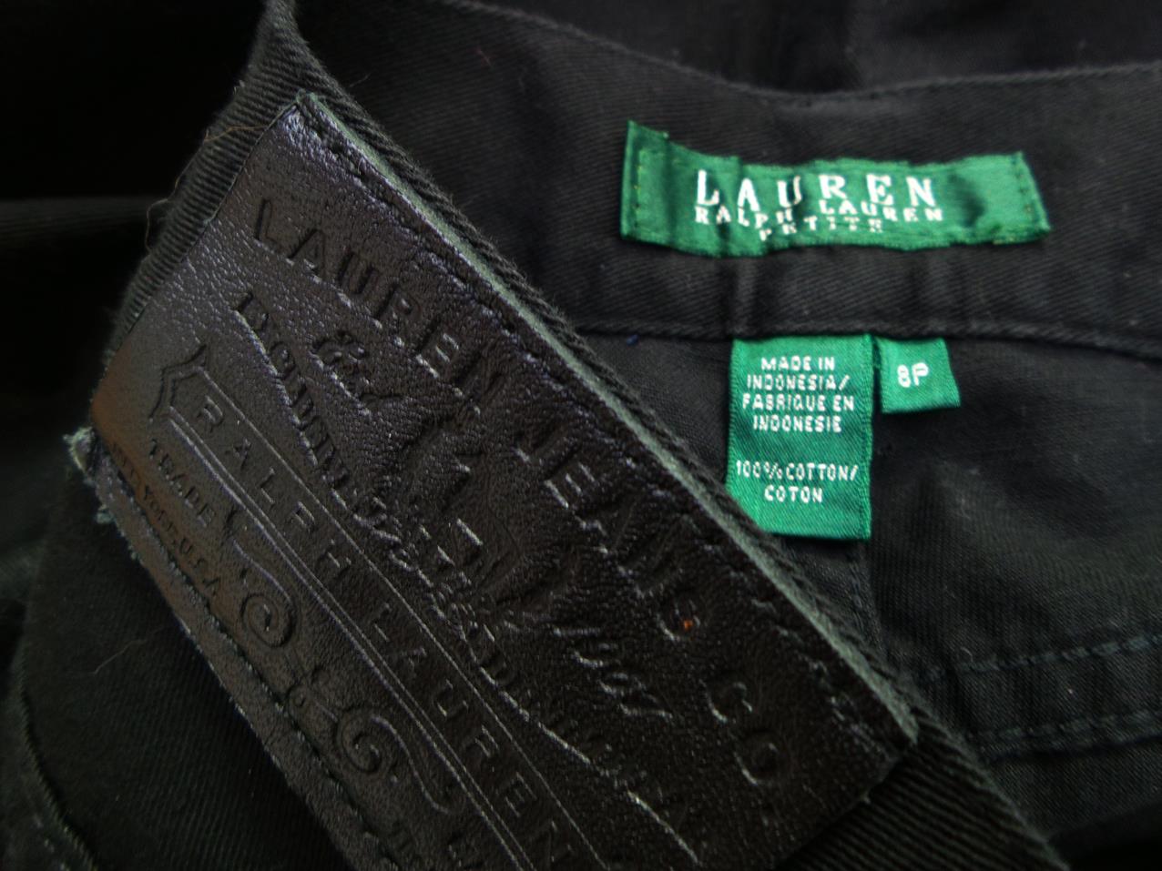 Lauren ralph lauren Rozmiar 8 (36) Kolor Czarny Spodnie Rybaczki Materiał Bawełna 100%