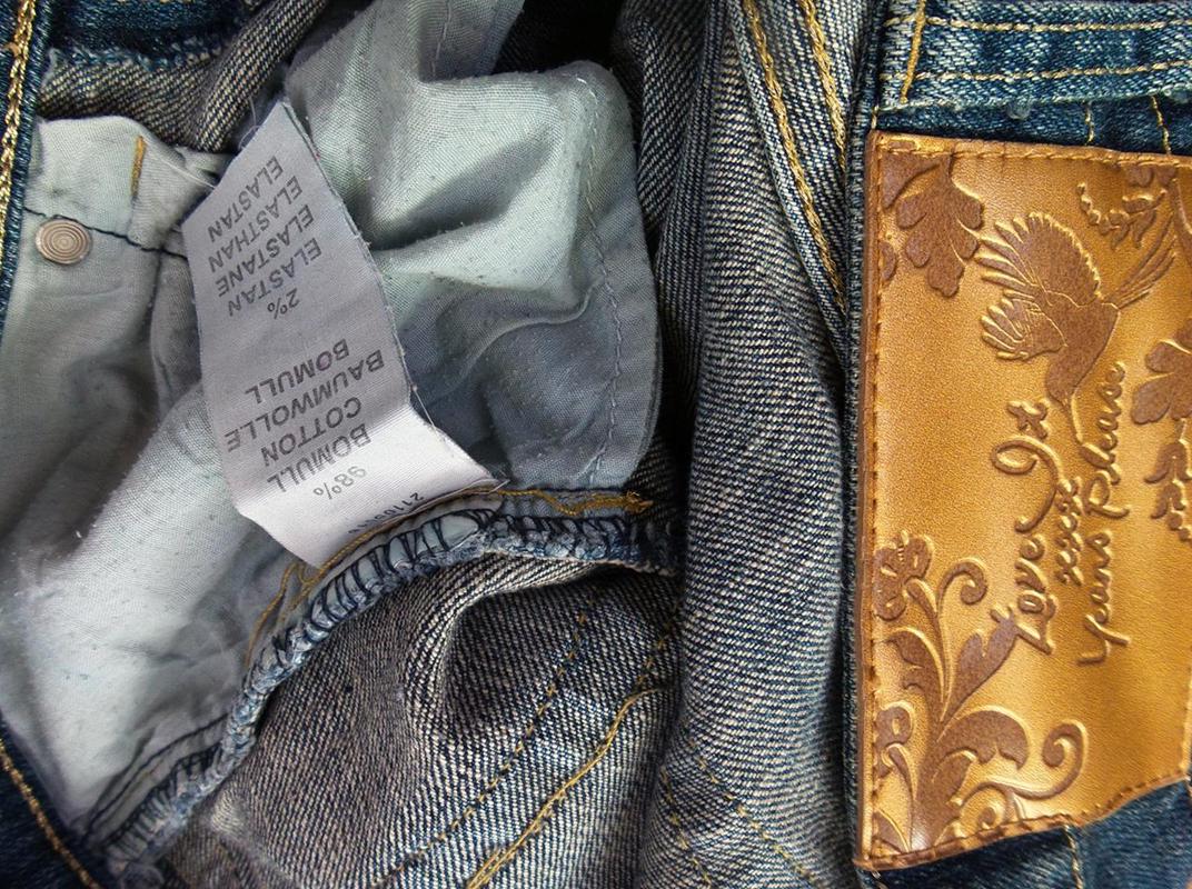 Jeans Please Rozmiar 34 Kolor Granatowy Spodnie Jeansy Materiał Bawełna