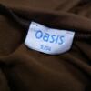 Oasis Rozmiar 8/34 Kolor Brązowy Okrągły dekolt T-Shirt Krótki rękaw Materiał Wiskoza