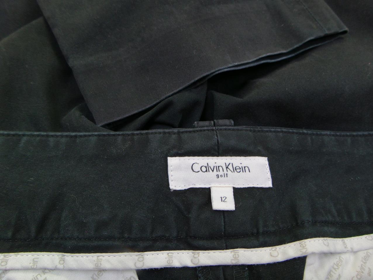 CALVIN KLEIN Rozmiar 12 (40) Kolor Czarny Spodnie Casual Materiał Bawełna