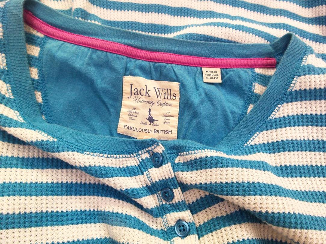 Jack Wills Rozmiar 8 (36) Kolor Niebieski Okrągły dekolt Sukienka Bodycon Długi rękaw Krótka Materiał Bawełna