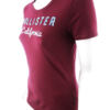 Hollister Rozmiar M Kolor Bordowy Okrągły dekolt T-Shirt Krótki rękaw Materiał Bawełna