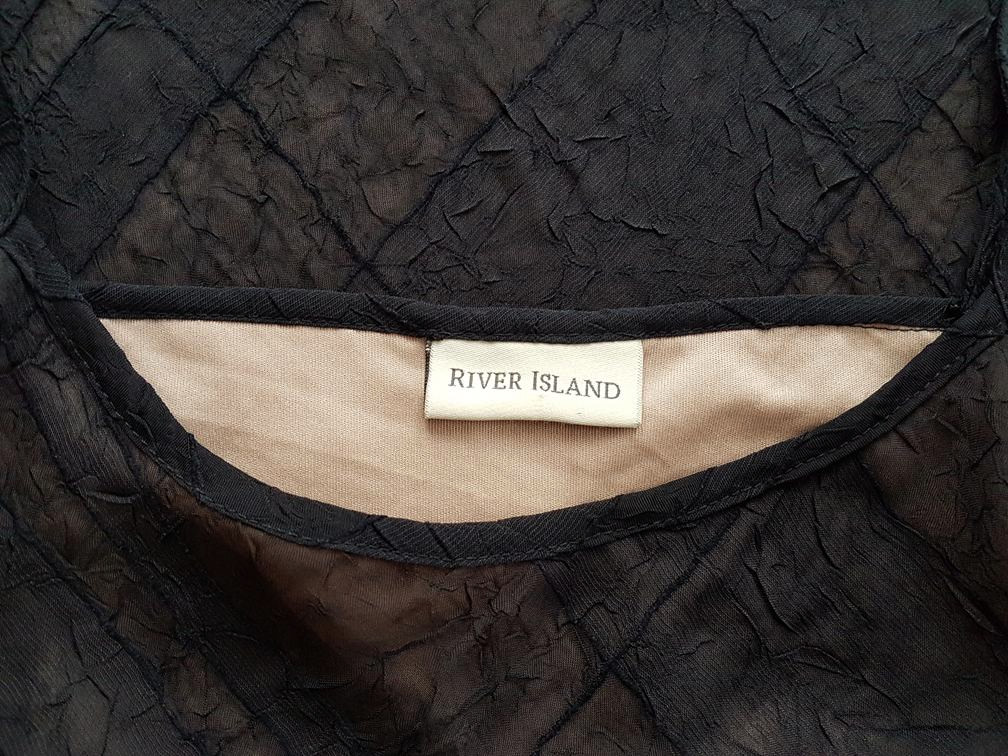 River island Rozmiar 42 Kolor Czarny Odkryte Ramiona Sukienka Maxi Bezrękawnik Długa