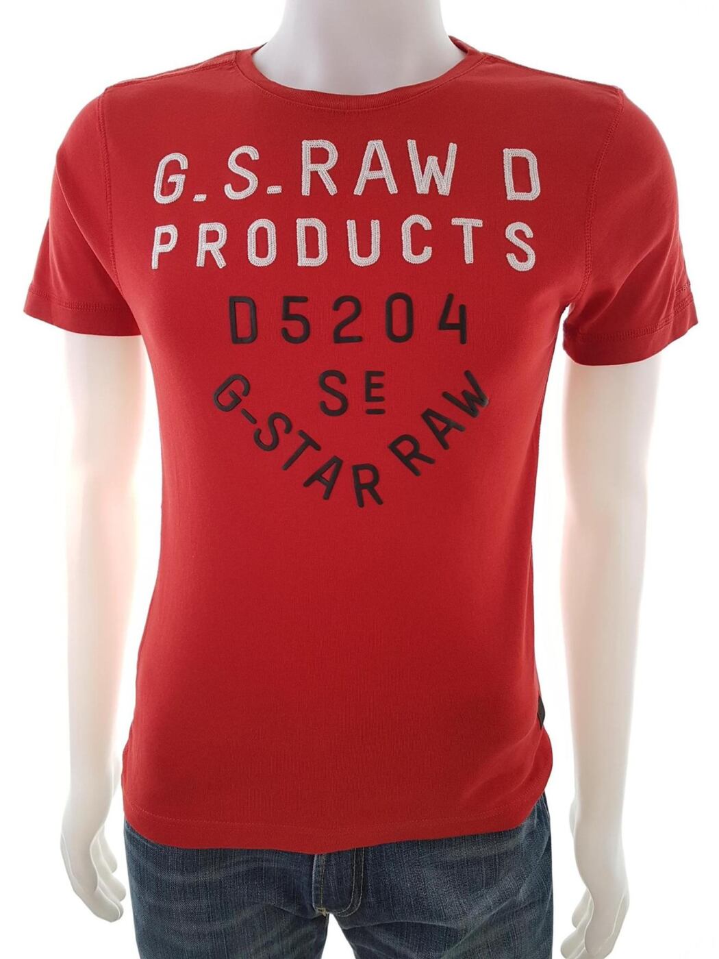 G-Star Rozmiar M Kolor Czerwony Męski T-Shirt Krótki rękaw Materiał Bawełna 100%