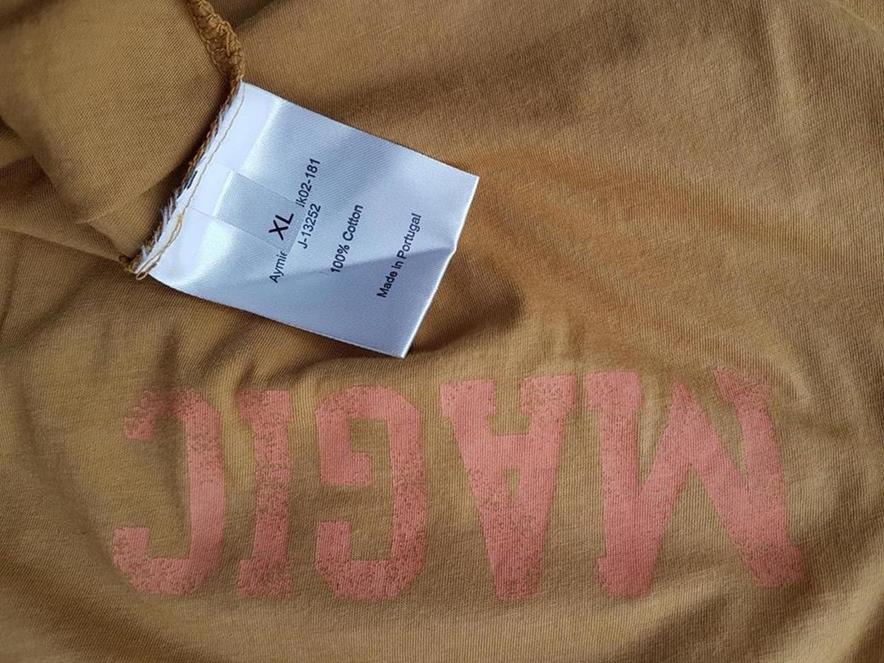 Project AJ 117 Rozmiar XL Kolor Beżowy W łódkę T-Shirt Krótki rękaw Materiał Bawełna 100%