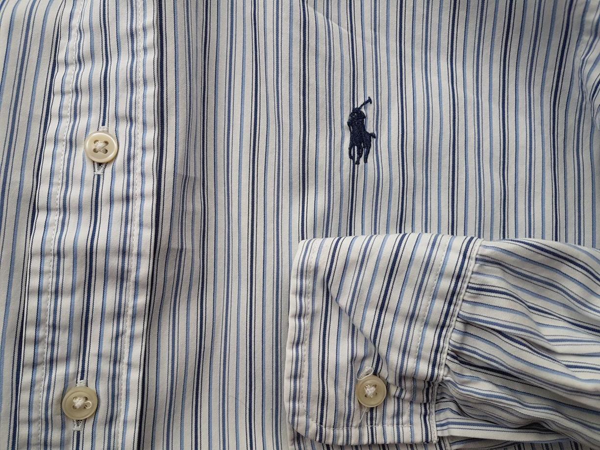 Polo Ralph Lauren Rozmiar S Kolor Biały Kołnierz Męska Koszula Elegancka Długi rękaw Materiał Bawełna 100%