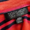 Topshop Rozmiar 36 Kolor Pomarańczowy Pasy Kołnierz Koszula Zapinana Bluzka Bezrękawnik Materiał Wiskoza 100%