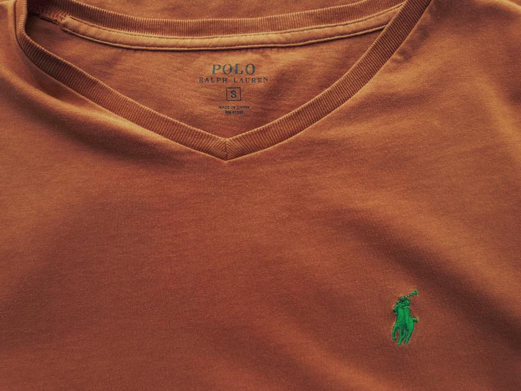 Polo Ralph Lauren Rozmiar S Kolor Pomarańczowy Męski T-Shirt Krótki rękaw Materiał Bawełna 100%