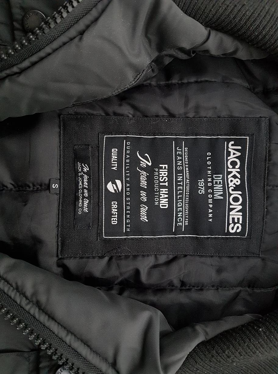 Jack & jones Rozmiar S Kolor Czarny Kurtka męska Długi rękaw