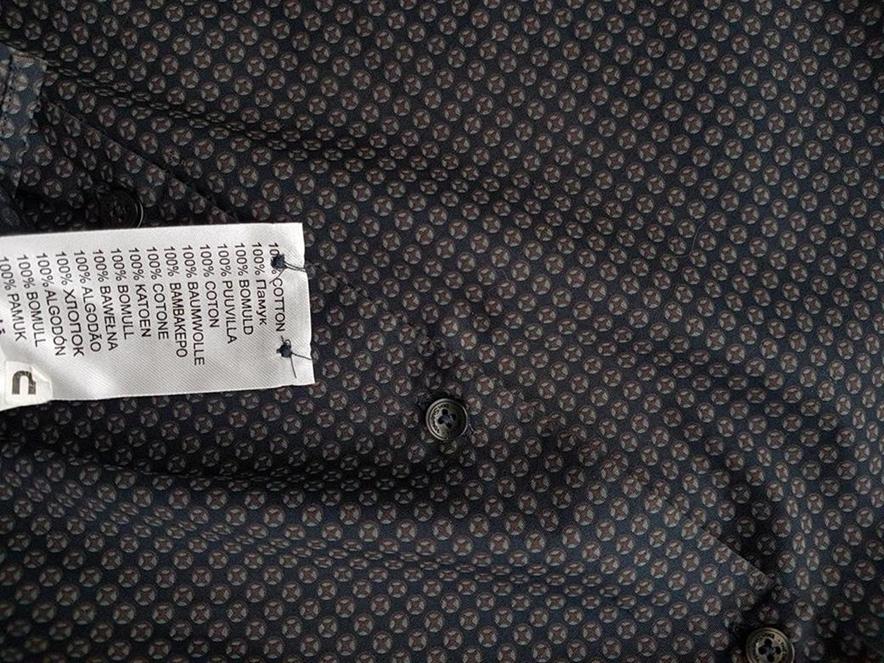 BEN SHERMAN Rozmiar S Kolor Czarny Kołnierz Męska Koszula Casual Długi rękaw Materiał Bawełna 100%