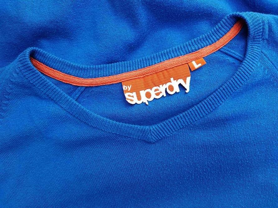 Superdry Rozmiar L Kolor Niebieski Męski Sweter Długi rękaw Materiał Bawełna 100%