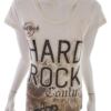 Hard Rock Cafe Rozmiar M Kolor Beżowy Okrągły dekolt T-Shirt Krótki rękaw Materiał Bawełna