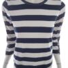 J.Crew Rozmiar S Pasy Crew Neck Bluzka Rękaw 3/4