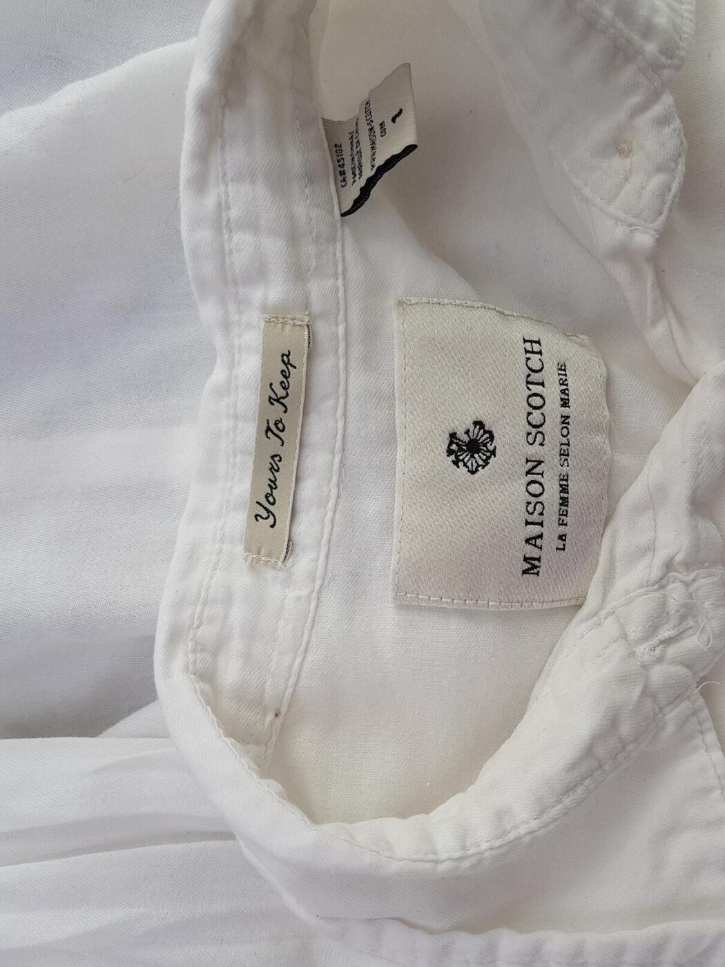 Maison scotch Rozmiar 1 Kołnierz Tunika Zapinana Bluzka Długi rękaw