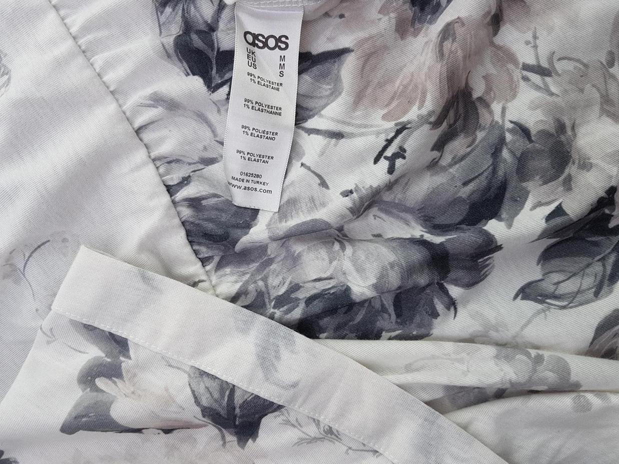 ASOS Rozmiar M Okrągły dekolt Sukienka Mini Krótki rękaw Krótka