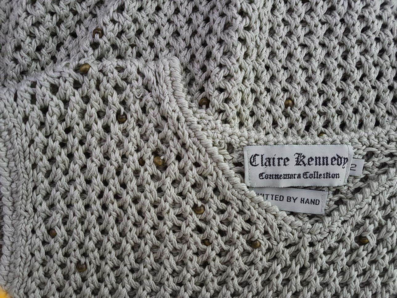 Claire Kennedy Rozmiar S (2) Kolor Zielony Crew Neck Sweter Bezrękawnik Materiał Bawełna 100%