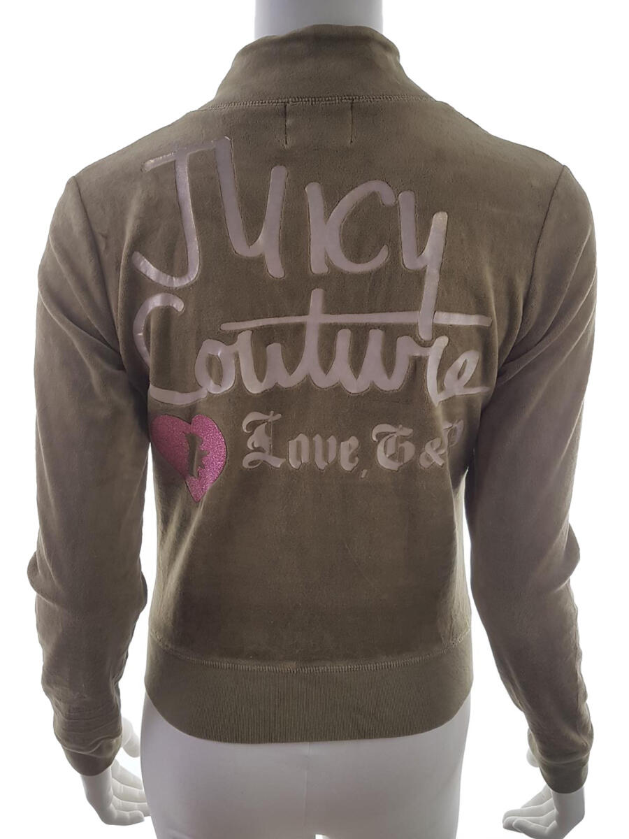 Juicy couture Rozmiar M Kolor Khaki Bluza na suwak Długi rękaw Materiał Bawełna