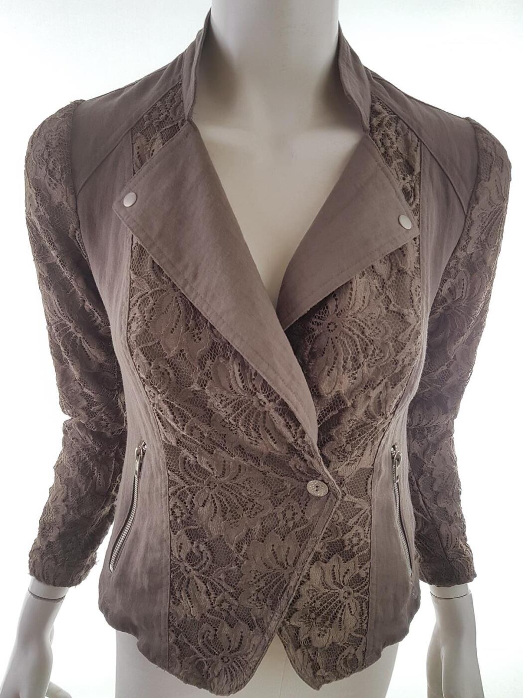 Rosebud Rozmiar 34 Kolor Khaki Kurtka Rękaw 3/4 Materiał Rayon