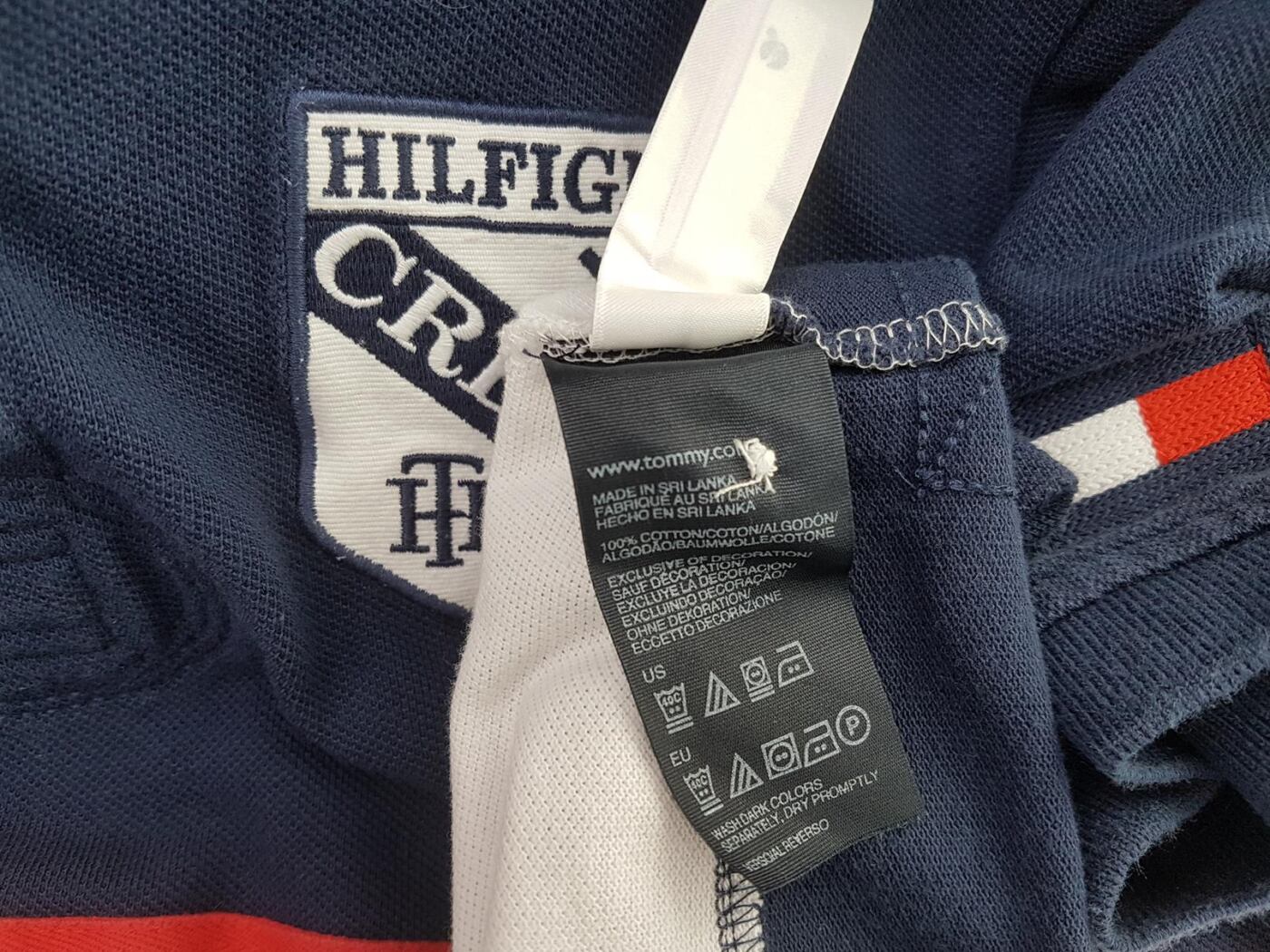 Tommy hilfiger Rozmiar XS Kolor Granatowy Kołnierz Męska Koszula Polo Krótki rękaw Materiał Bawełna 100%