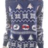 Merry Christmas Rozmiar L/XL Kolor Granatowy Crew Neck Sweter Świąteczny Gwiazdka Długi rękaw Materiał Akryl Gruba dzianina