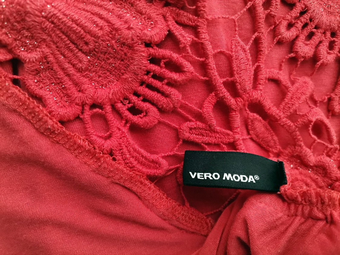 Vero moda Rozmiar S Kolor Różowy W serek Tunika Bluzka Bezrękawnik Materiał Wiskoza