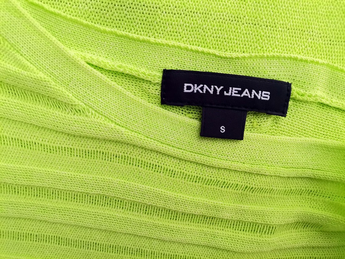 Dkny Jeans Rozmiar S Kolor Zielony Pasy W łódkę Tunika Bluzka Krótki rękaw Materiał Wiskoza