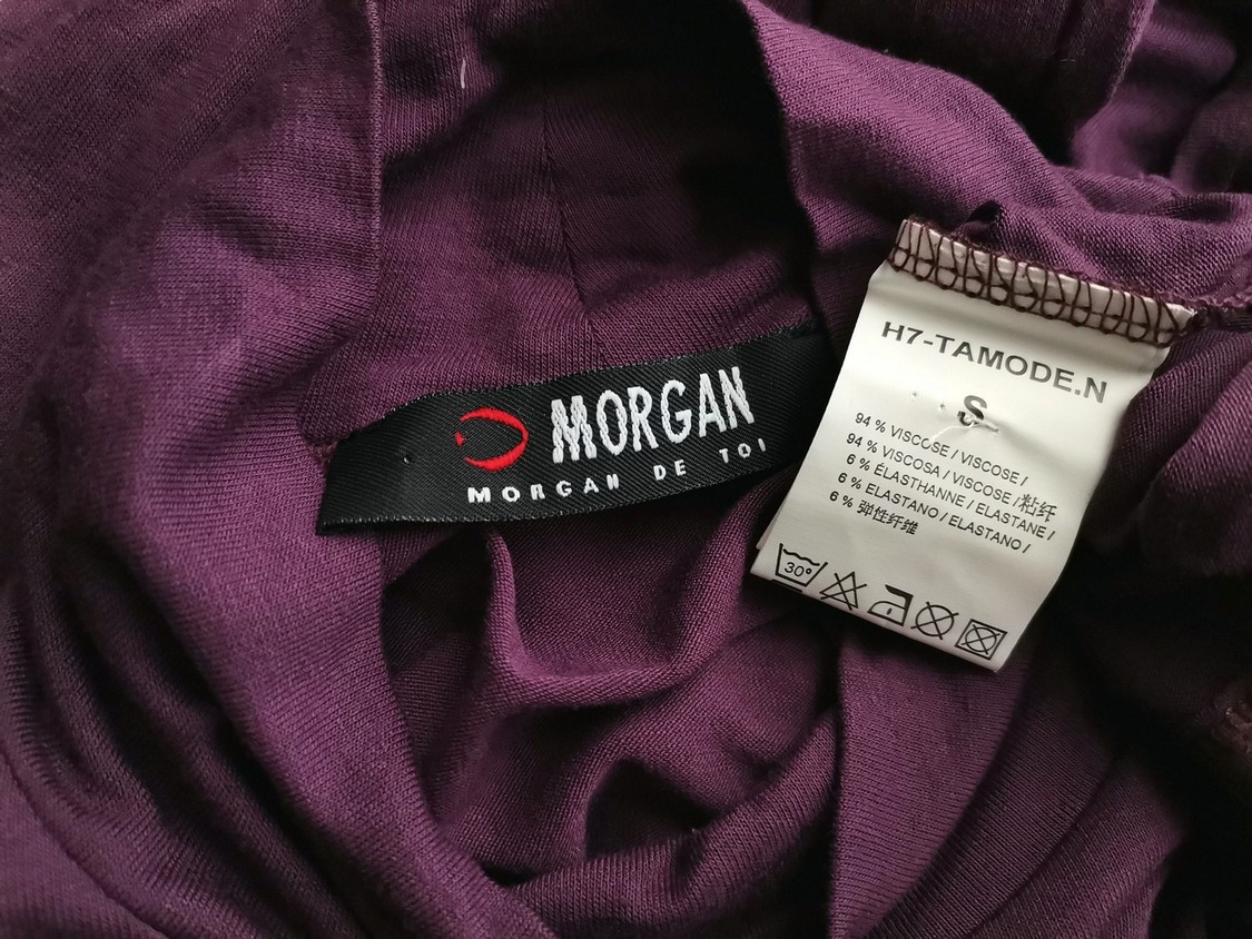 Morgan Rozmiar S Kolor Purpurowy High Neck Sweter Długi rękaw Materiał Wiskoza