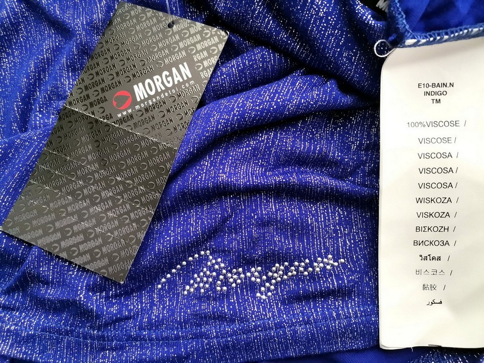 Morgan Rozmiar M Kolor Niebieski W serek Bluzka Bezrękawnik Materiał Wiskoza 100%