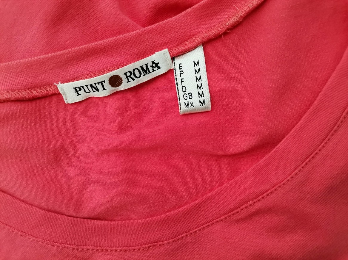 Punt roma Rozmiar M Kolor Różowy Okrągły dekolt T-Shirt Krótki rękaw Materiał Bawełna