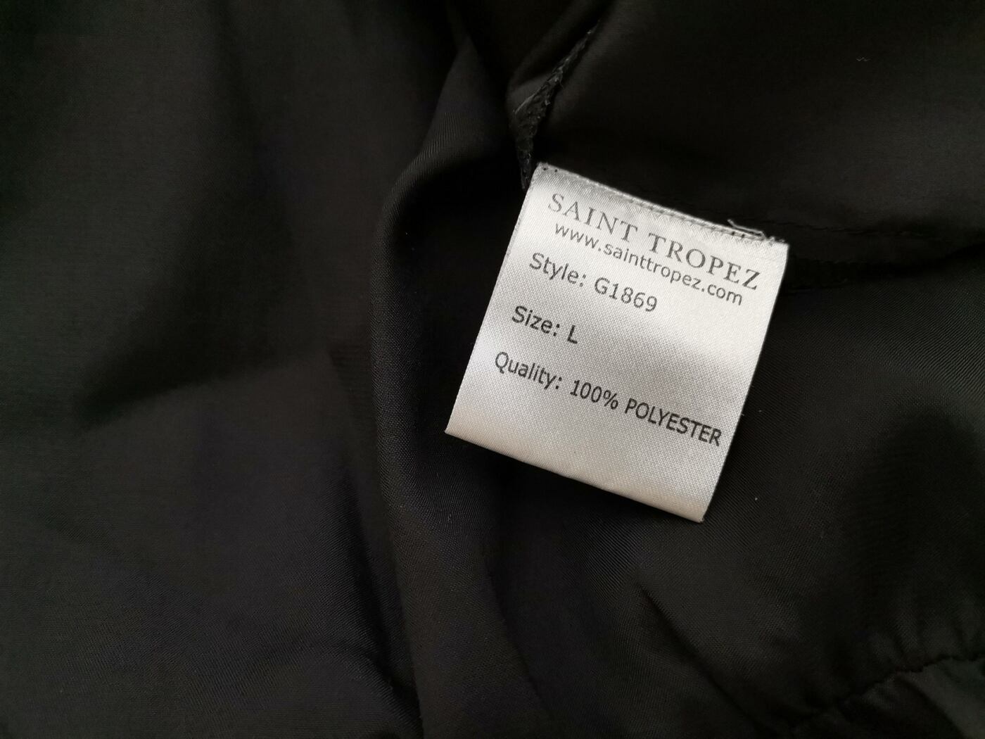 Saint tropez Rozmiar L Kolor Czarny Okrągły dekolt Sukienka Blouson Rękaw 3/4 Midi