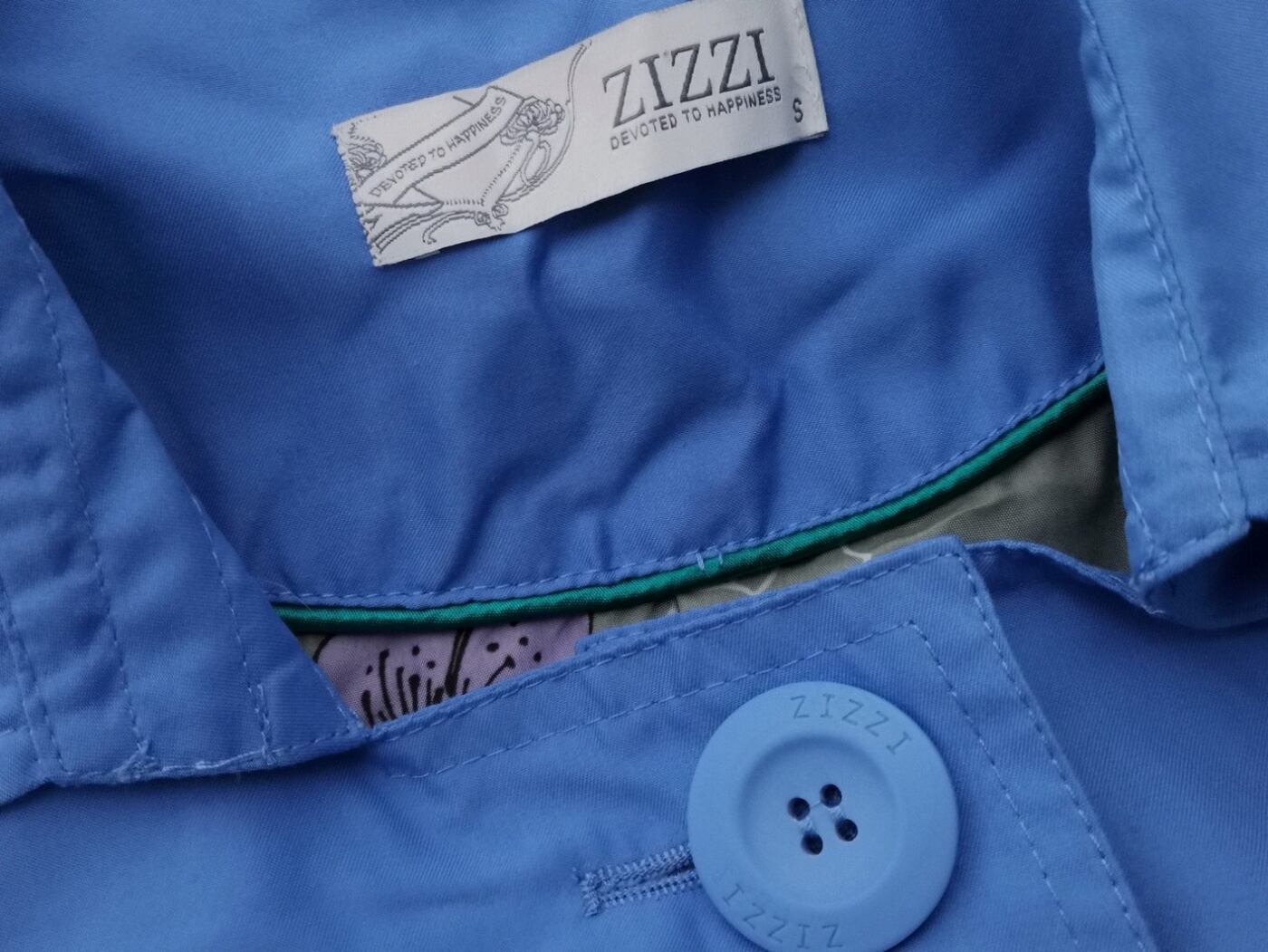 Zizzi Rozmiar S Kolor Niebieski Płaszcz Długi rękaw