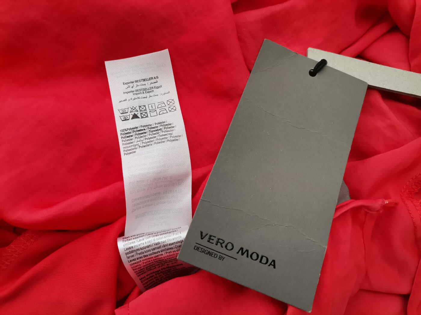 Vero moda Rozmiar L Kolor Pomarańczowy Kombinezon Rękaw 3/4