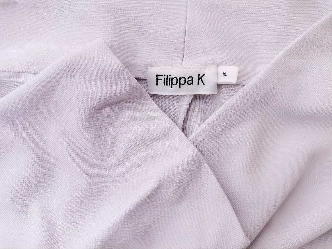 Filippa k Rozmiar XL Kolor Fioletowy W serek Długi Kardigan Wiązany Długi rękaw Materiał Wiskoza 100% Cienka dzianina