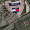 Tommy hilfiger Rozmiar L Kolor Khaki Krata Kołnierz Męska Koszula Casual Długi rękaw Materiał Bawełna 100%