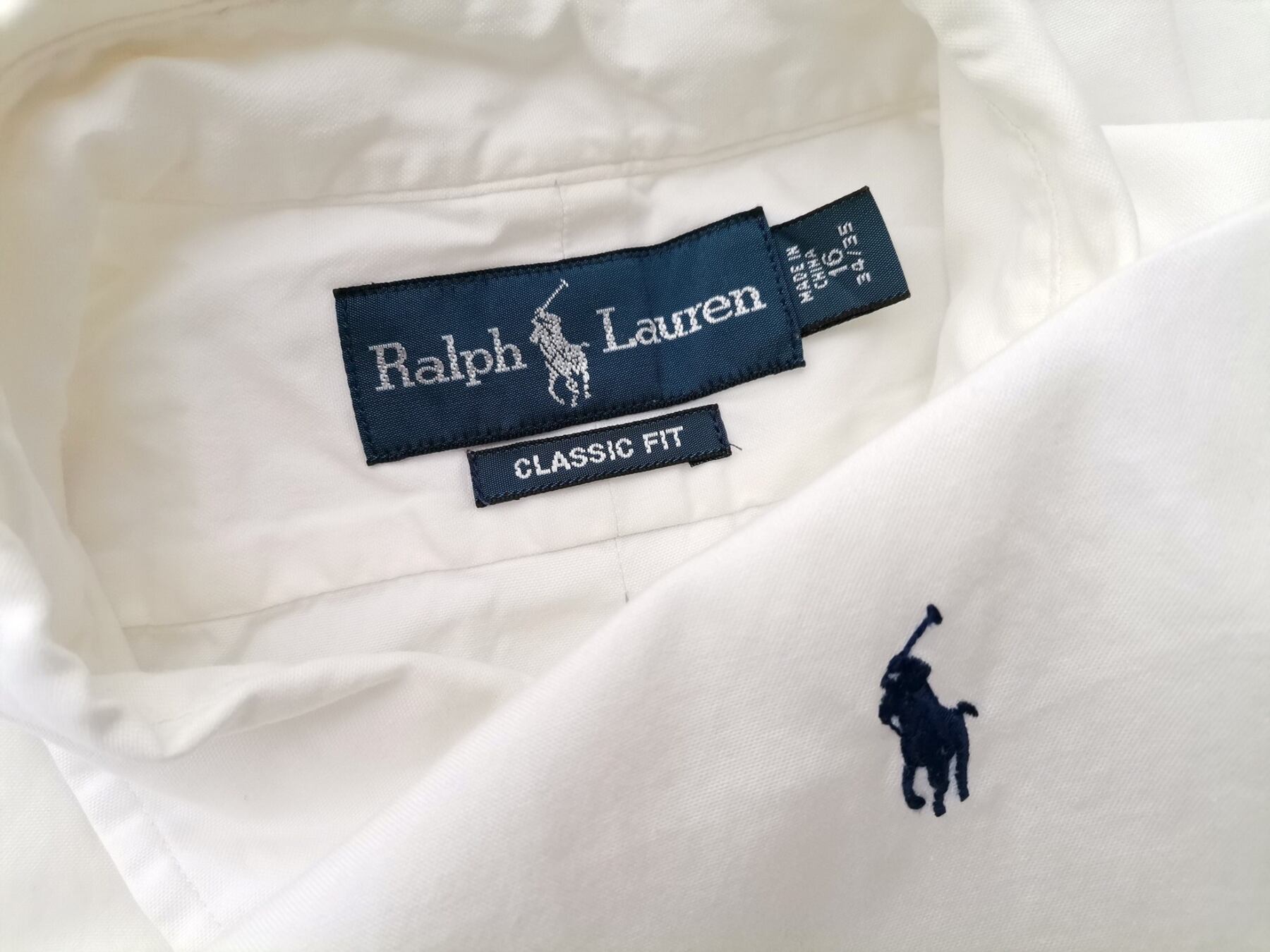 Ralph Lauren Rozmiar 16 (40) Kolor Kremowy Kołnierz Męska Koszula Elegancka Długi rękaw Materiał Bawełna 100%