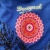 DESIGUAL Rozmiar L Kolor Niebieski W serek Sukienka Sheath Krótki rękaw Midi Materiał Wiskoza