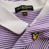 Lyle & Scott Rozmiar XXL Kolor Fioletowy Pasy Kołnierz Męska Koszula Polo Krótki rękaw Materiał Bawełna 100%