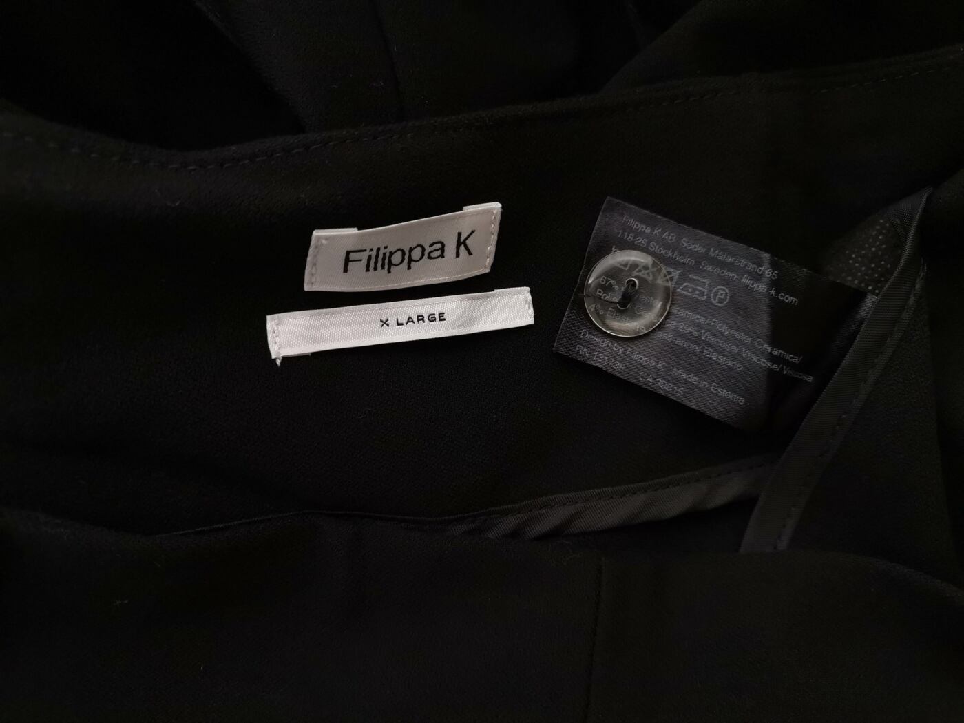 Filippa k Rozmiar XL Kolor Czarny Spodnie Eleganckie