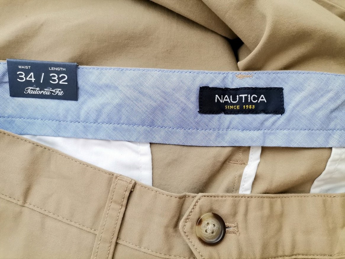 Nautica Rozmiar W34 L32 Kolor Beżowy Materiał Bawełna